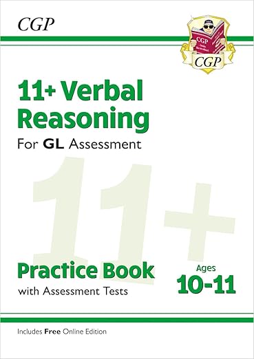 Book cover for '11+ Verbal Reasoning Practice Book with Assessment Tests Ages 10-11'