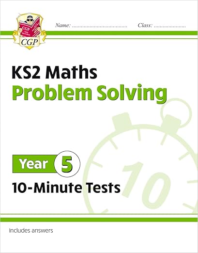 Book cover for 'CGP 10 Minute Maths Tests, Ages 9-10'
