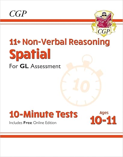 Book cover for 'CGP NVR / Spatial Reasoning 10 Minute Tests Book 1 Ages 10-11'