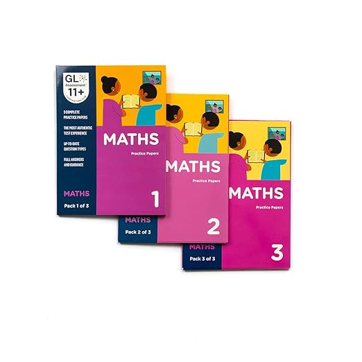 Book cover for 'GL Assessment 11 Plus Practice Papers 2025 All Maths Packs Bundle (3 Packs)'