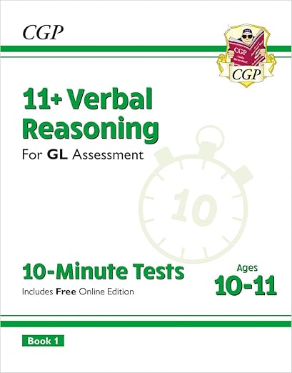 Book cover for '11+ GL 10-Minute Tests: Verbal Reasoning - Ages 10-11 Book 1'
